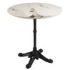 Table bistrot D70cm en céramique marbré clair | Professionnel et particulier