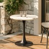 Table bistrot en céramique marbré clair | Professionnel et particulier