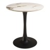ICARE - Set n. 3: tavolo bistrot D70cm in ceramica marmorizzato chiaro