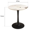 Table bistrot en céramique marbré clair | Professionnel et particulier