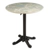 ICARE - Conjunto n.º 1: mesa bistró D70cm plegable de cerámica marmoleado verde