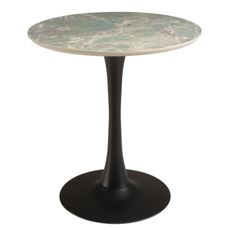 ICARE - Set Nr. 3: Bistrotisch D70cm aus Keramik grün marmoriert