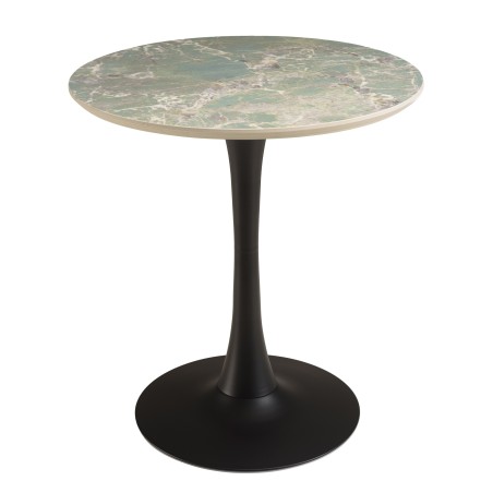 Table bistrot en céramique marbré vert | Meubles Macabane