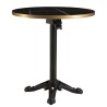 ICARE - Conjunto n.º 1: mesa bistró D70cm plegable de cerámica marmoleado negro