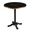 ICARE - Set no. 1: folding bistro table D70cm in black marbled ceramic