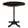 ICARE - Set nr. 2: bistrotafel D70cm van keramiek zwart gemarmerd