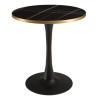 ICARE - Set no. 3: bistro table D70cm in black marbled ceramic
