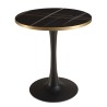 ICARE - Set no. 3: bistro table D70cm in black marbled ceramic