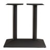 ICARE - Conjunto n.º 1: mesa bistró rect. 120x70cm de cerámica marmoleado negro