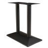 Table bistrot rectangulaire en céramique marbré noir | Macabane