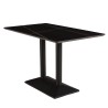 ICARE - Set no. 1: bistro table rectangular 120x70cm in black marbled ceramic