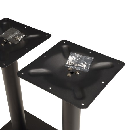 ICARE - Set no. 1: bistro table rectangular 120x70cm in black marbled ceramic