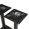 Table bistrot rectangulaire en céramique marbré noir | Macabane