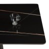 ICARE - Set n. 1: tavolo bistrot rettangolare 120x70cm in ceramica marmorizzato nero