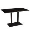 ICARE - Set no. 1: bistro table rectangular 120x70cm in black marbled ceramic