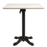 ICARE - Set n. 1: tavolo bistrot 70x70cm pieghevole in ceramica marmorizzato bianco