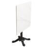 Table bistrot 70x70cm pliable en céramique marbré blanc | Macabane