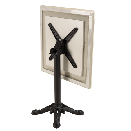 ICARE - Set Nr. 1: Bistrotisch 70x70cm klappbar aus Keramik weiß marmoriert