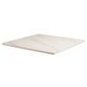 ICARE - Ensemble n°2: table bistrot 70x70cm en céramique marbré blanc