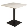 ICARE - Set n. 2: tavolo bistrot 70x70cm in ceramica marmorizzato bianco