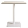 ICARE - Conjunto n.º 3: mesa bistró 70x70cm de cerámica marmoleado blanco