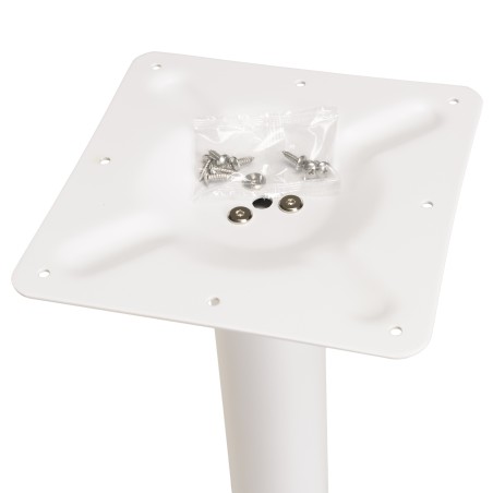 Table bistrot 70x70cm en céramique marbré blanc | Macabane
