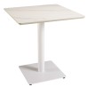 ICARE - Set n. 3: tavolo bistrot 70x70cm in ceramica marmorizzato bianco