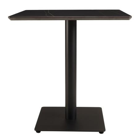 ICARE - Set nr. 2: bistrotafel 70x70cm van keramiek zwart gemarmerd