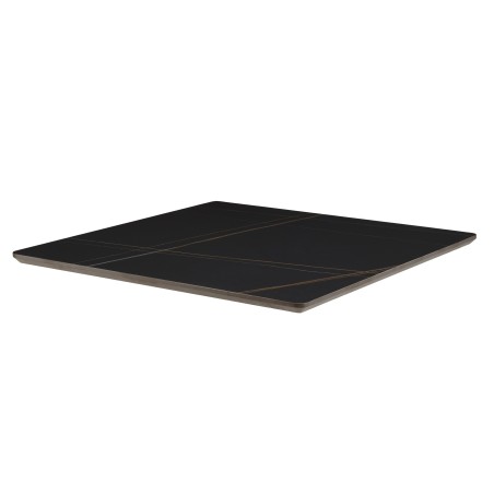ICARE - Set no. 2: bistro table 70x70cm in black marbled ceramic