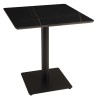 ICARE - Set nr. 2: bistrotafel 70x70cm van keramiek zwart gemarmerd