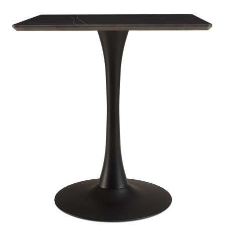 ICARE - Set Nr. 3: Bistrotisch 70x70cm aus Keramik schwarz marmoriert