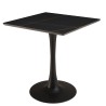 ICARE - Set Nr. 3: Bistrotisch 70x70cm aus Keramik schwarz marmoriert