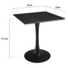 Table bistrot en céramique marbré noir | Meubles Macabane