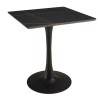 ICARE - Set no. 3: bistro table 70x70cm in black marbled ceramic