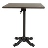 ICARE - Set n. 1: tavolo bistrot 70x70cm pieghevole in ceramica marmorizzato nero