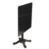 ICARE - Set Nr. 1: Bistrotisch 70x70cm klappbar aus Keramik schwarz marmoriert
