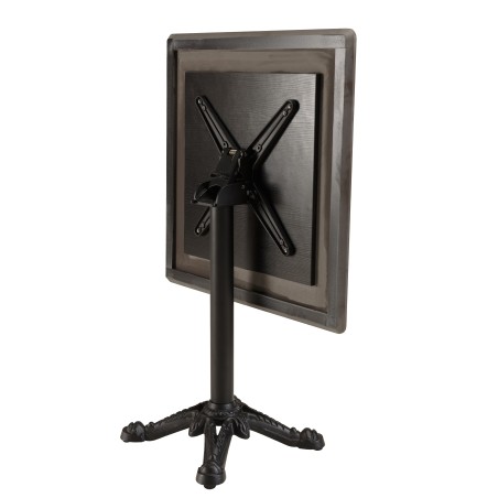 ICARE - Set n. 1: tavolo bistrot 70x70cm pieghevole in ceramica marmorizzato nero