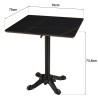 ICARE - Set n. 1: tavolo bistrot 70x70cm pieghevole in ceramica marmorizzato nero