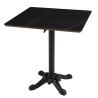 ICARE - Set no. 1: folding bistro table 70x70cm in black marbled ceramic
