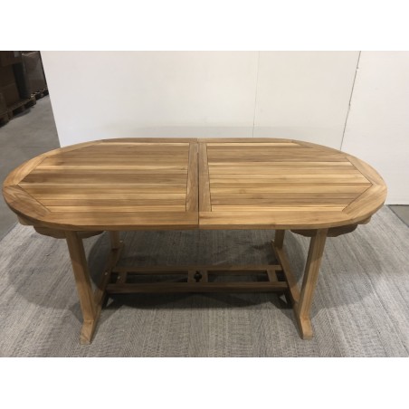 FUN Garden Table for 8/10 People - Extendable Oval 180/240*100 cm - Teak Wood