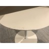 Round side table in beige steel, D35cm | Agathe Collection
