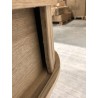Oval console table 80x30cm in natural-coloured wood | Macabane