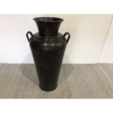 Vase Aluminium HONORE 45cm antikes schwarzes Kupfer