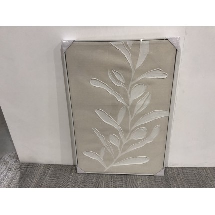HOMER Wall Decoration 83x123cm Flower Motifs - Natural Frame