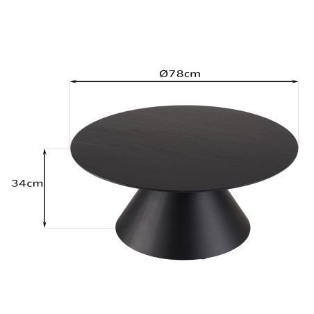 Salontafel met middenpoot, ronde vorm | DALY
