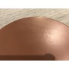 Runder Beistelltisch aus terrakottafarben lackiertem Holz D35cm | Macabane Möbel