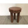 Table d'appoint ronde en bois peint terracotta D35cm | Meubles Seconde main
