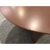 Table basse ronde en bois laqué terracotta D60cm | Meubles Macabane