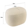 Designer pouffe no. 2 in beige small terry cloth | Leopold Collection