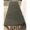 SECONDE MAIN - Console rect. double plateau effet béton foncé et bois acacia